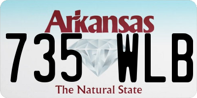 AR license plate 735WLB