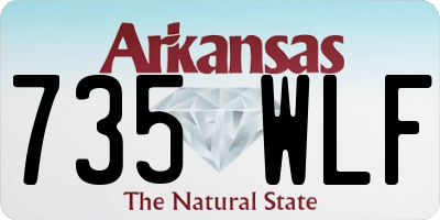 AR license plate 735WLF