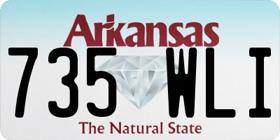 AR license plate 735WLI