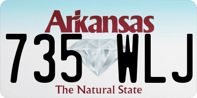 AR license plate 735WLJ