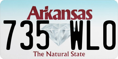 AR license plate 735WLO