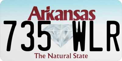 AR license plate 735WLR