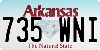 AR license plate 735WNI