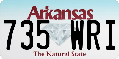 AR license plate 735WRI