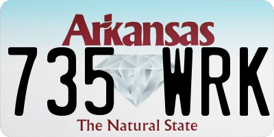 AR license plate 735WRK