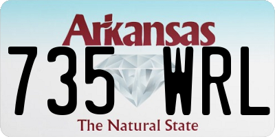 AR license plate 735WRL