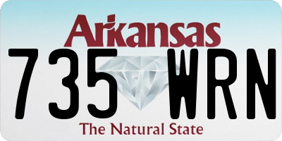 AR license plate 735WRN