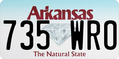 AR license plate 735WRO