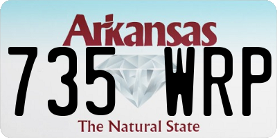 AR license plate 735WRP