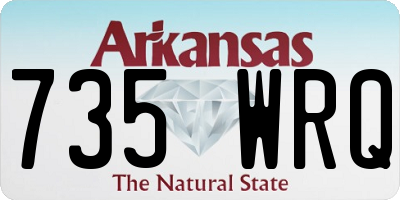 AR license plate 735WRQ