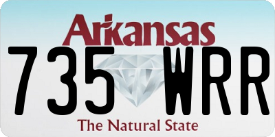AR license plate 735WRR