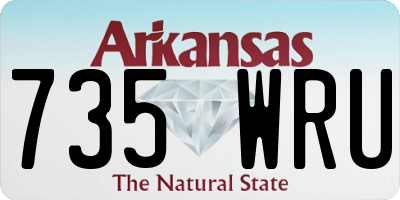 AR license plate 735WRU