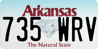 AR license plate 735WRV