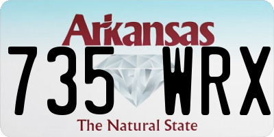 AR license plate 735WRX
