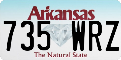 AR license plate 735WRZ