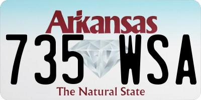 AR license plate 735WSA