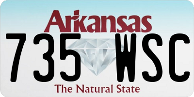 AR license plate 735WSC