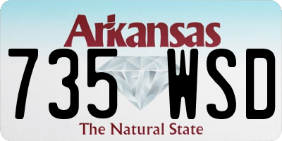 AR license plate 735WSD