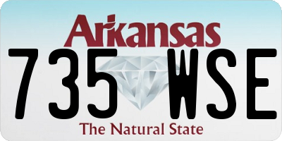 AR license plate 735WSE