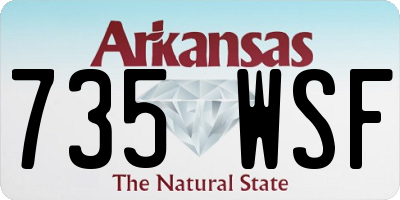 AR license plate 735WSF