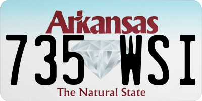 AR license plate 735WSI