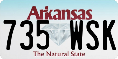 AR license plate 735WSK