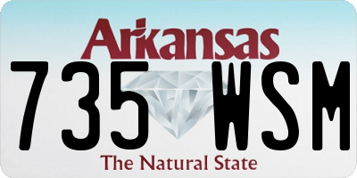 AR license plate 735WSM