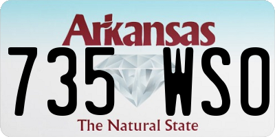 AR license plate 735WSO