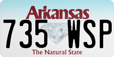 AR license plate 735WSP