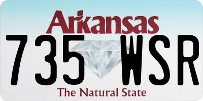 AR license plate 735WSR