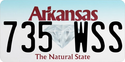 AR license plate 735WSS