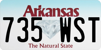 AR license plate 735WST