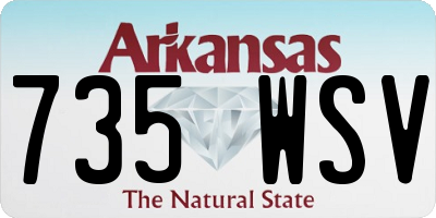 AR license plate 735WSV