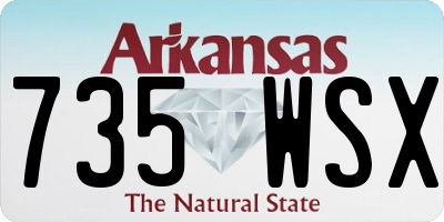 AR license plate 735WSX