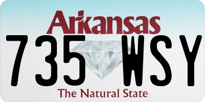 AR license plate 735WSY