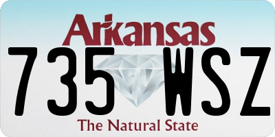 AR license plate 735WSZ