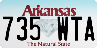 AR license plate 735WTA
