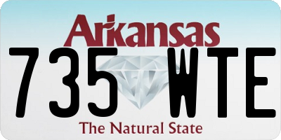AR license plate 735WTE