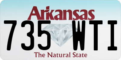 AR license plate 735WTI