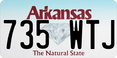 AR license plate 735WTJ