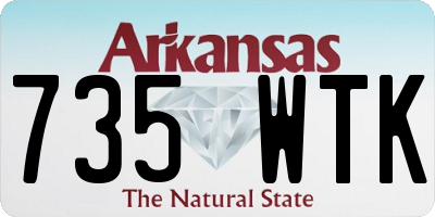 AR license plate 735WTK