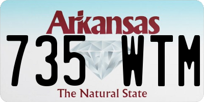 AR license plate 735WTM