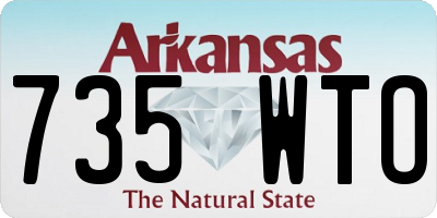 AR license plate 735WTO