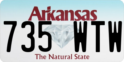 AR license plate 735WTW