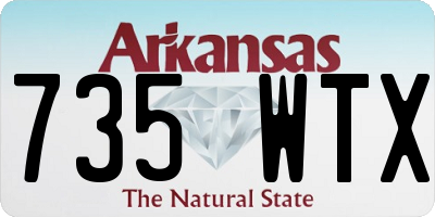 AR license plate 735WTX