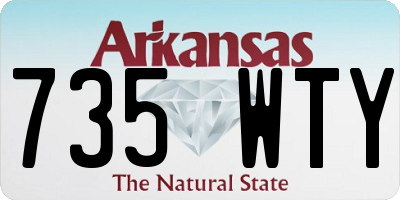 AR license plate 735WTY