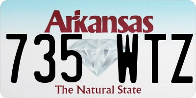 AR license plate 735WTZ