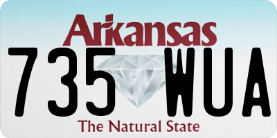 AR license plate 735WUA