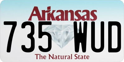 AR license plate 735WUD