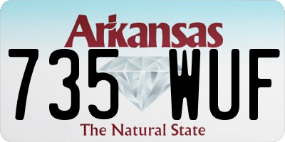 AR license plate 735WUF